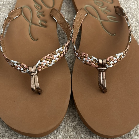 Roxy Copper & Rose Gold Flipflops - Picture 3 of 5